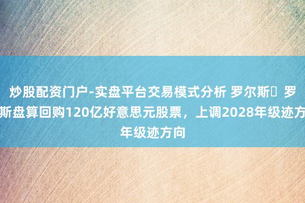 炒股配资门户-实盘平台交易模式分析 罗尔斯・罗伊斯盘算回购120亿好意思元股票，上调2028年级迹方向